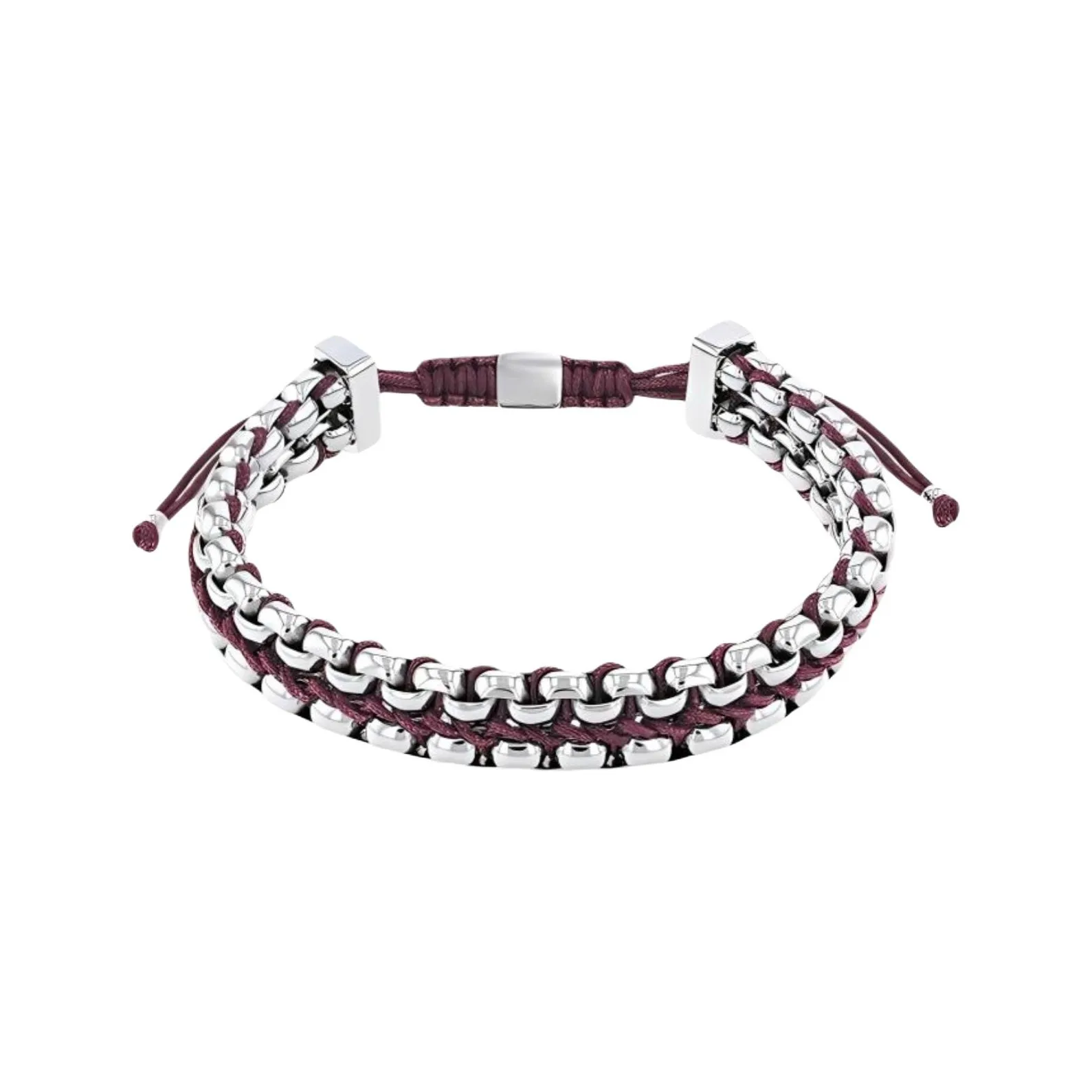 CALVIN KLEIN Rebel Collection Нейлон Браслеты Мужской Бордовый Красный Серебряный DUAL Многоцветный