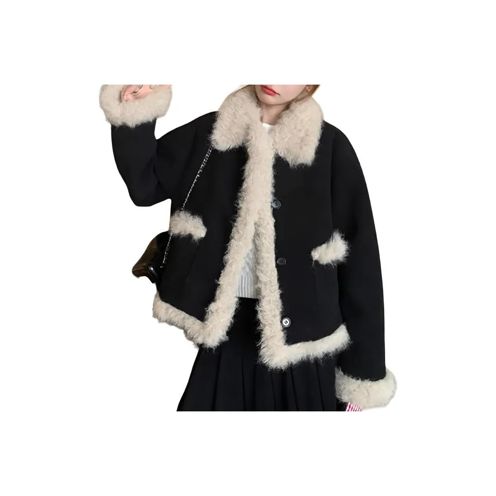 COHX Черный Женские Меховые изделия