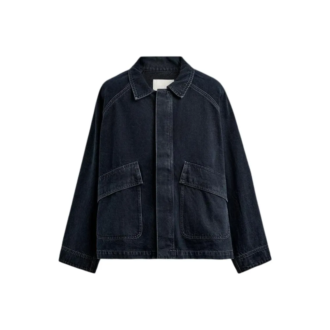 ZARA Глубокий морской синий Мужские джинсовые куртки