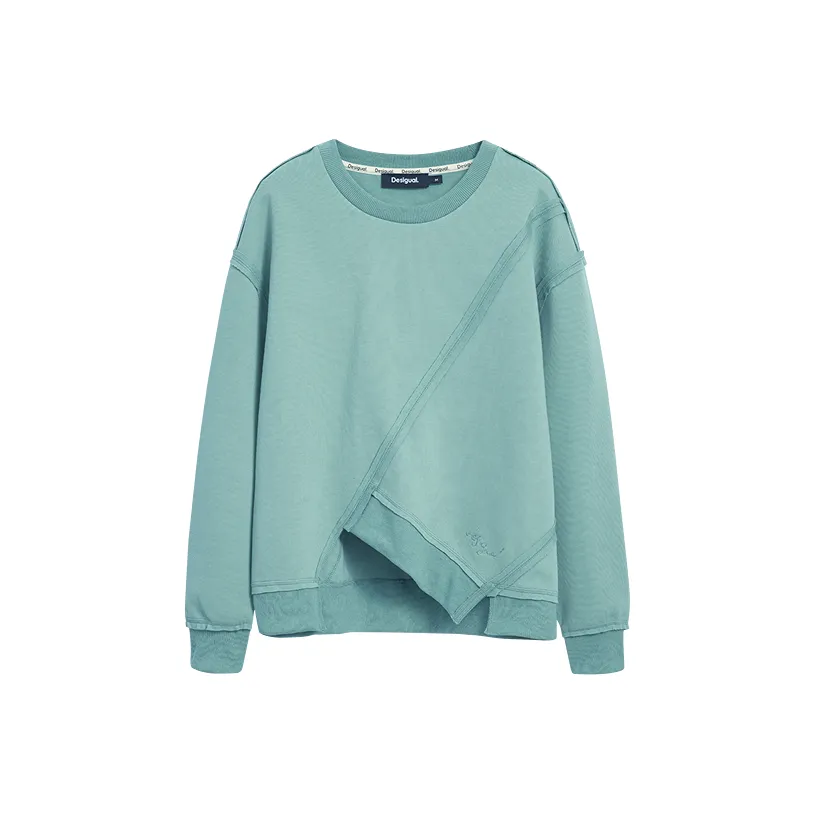 Desigual Медный Зеленый Женский Свитшот