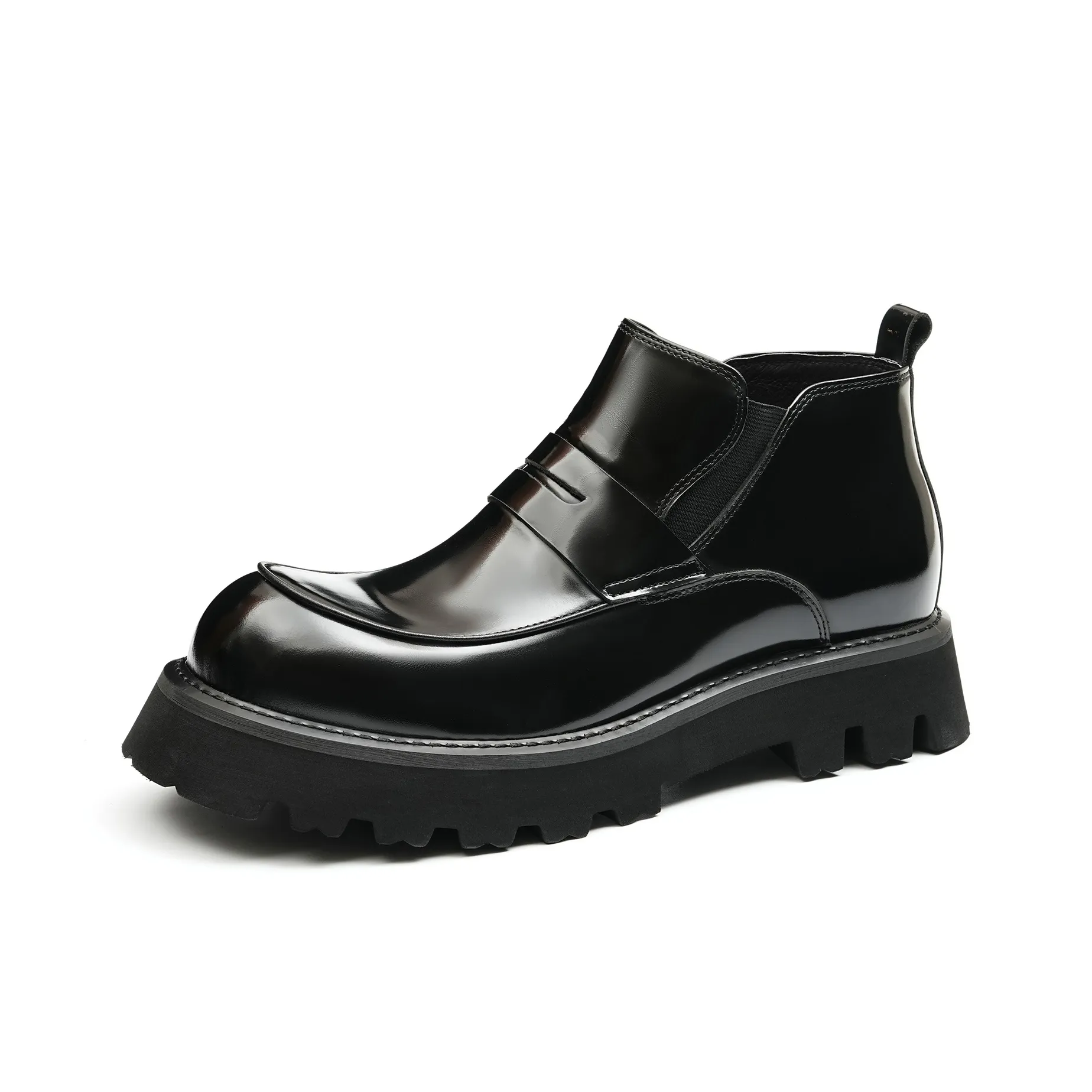 FARVARWO Челси Натуральная кожа Мужская обувь MID Топ Обувь Мужская