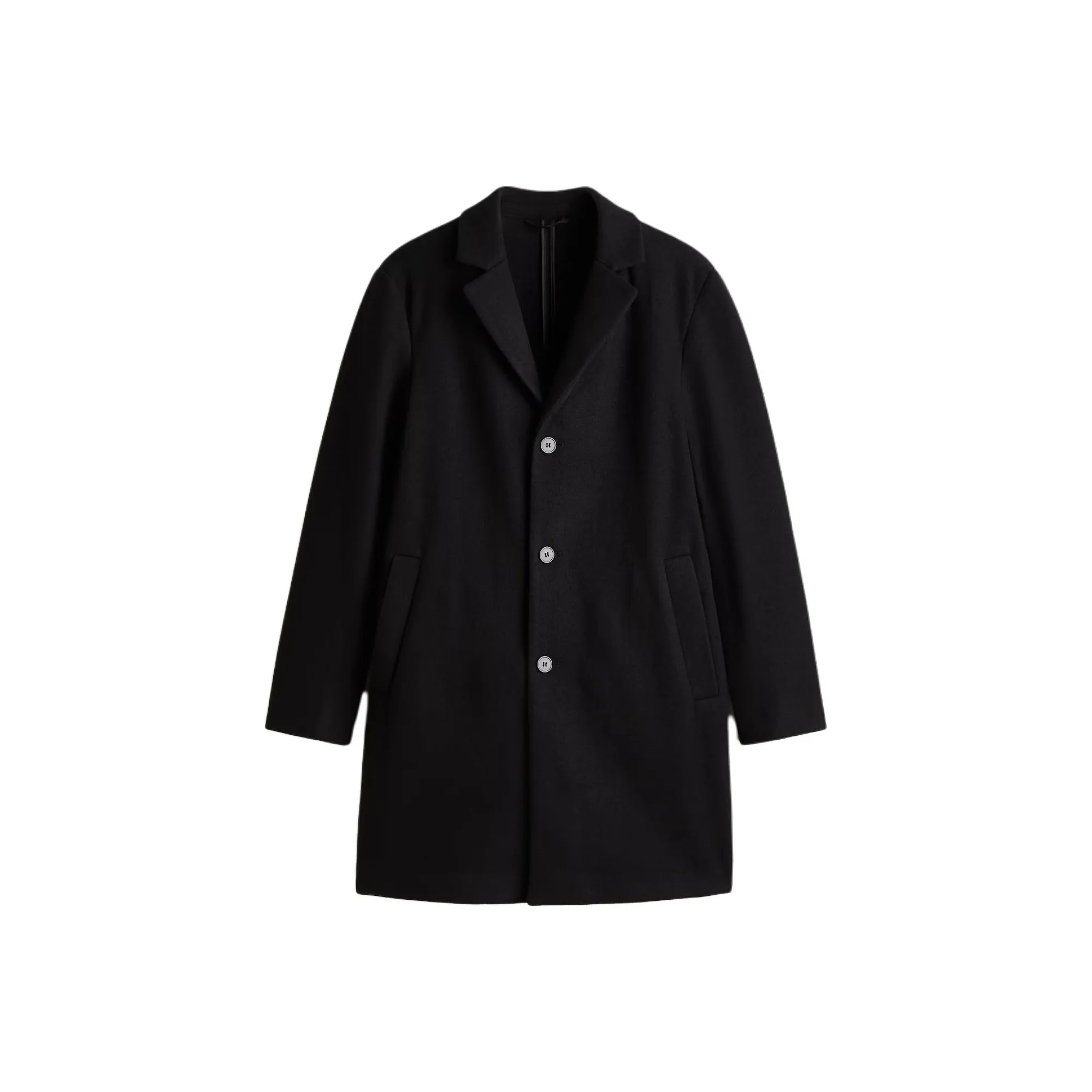 H M Черное Мужское Пальто