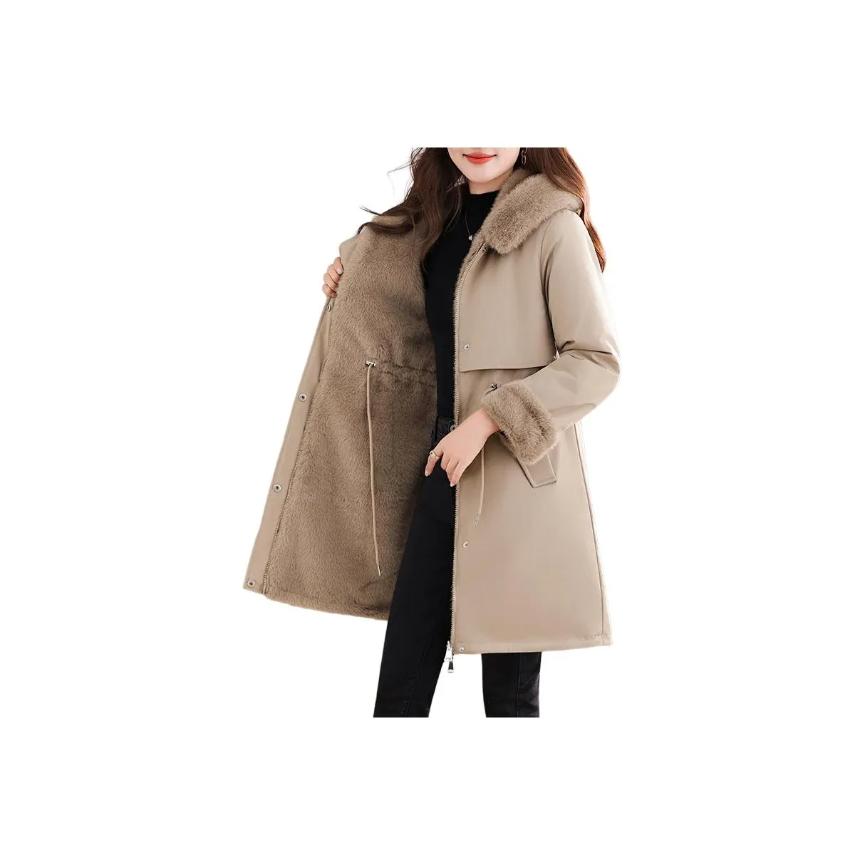 The Temptation Of The Muse С капюшоном Двусторонний Парка Пальто Женское