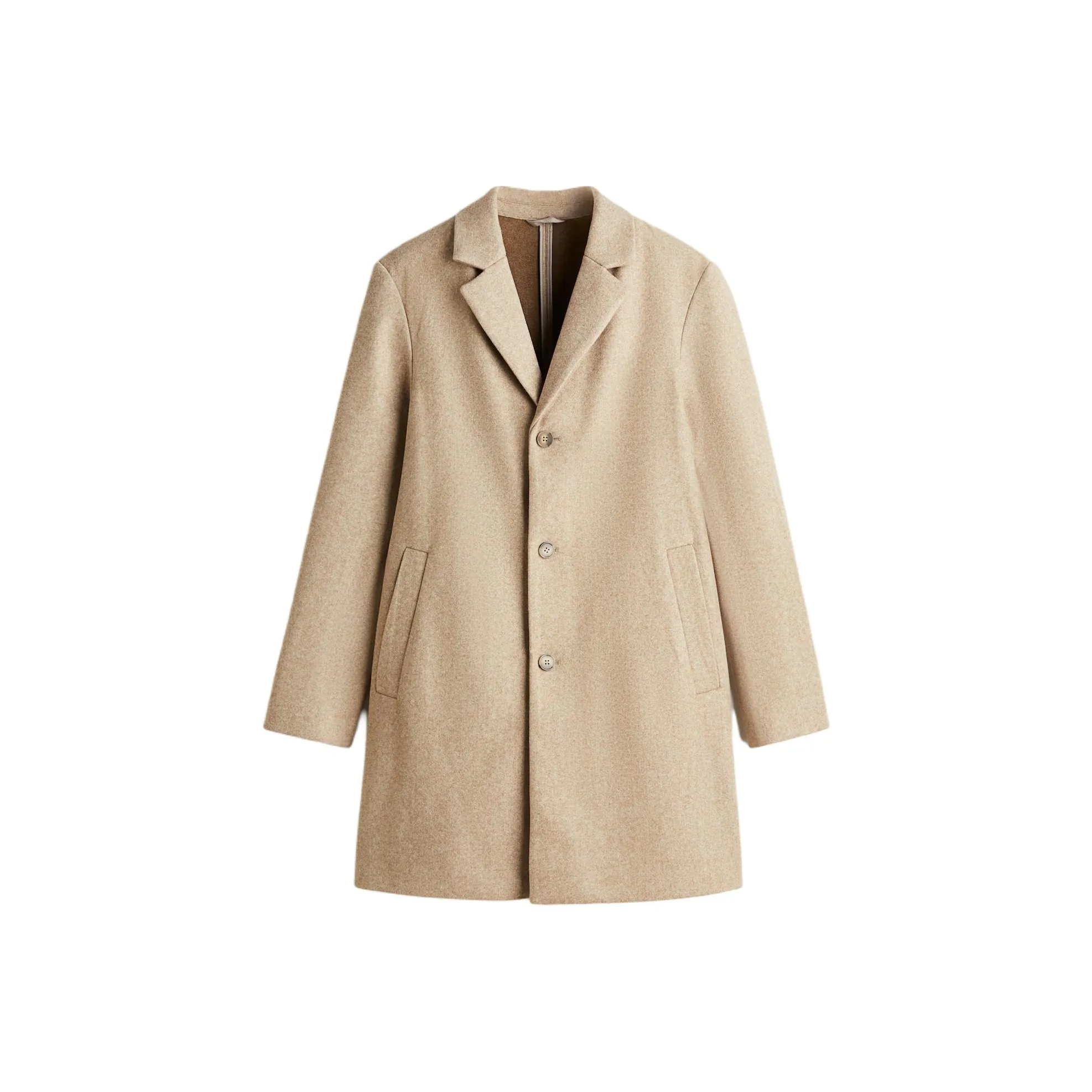 H M Светло-янтарное мужское пальто