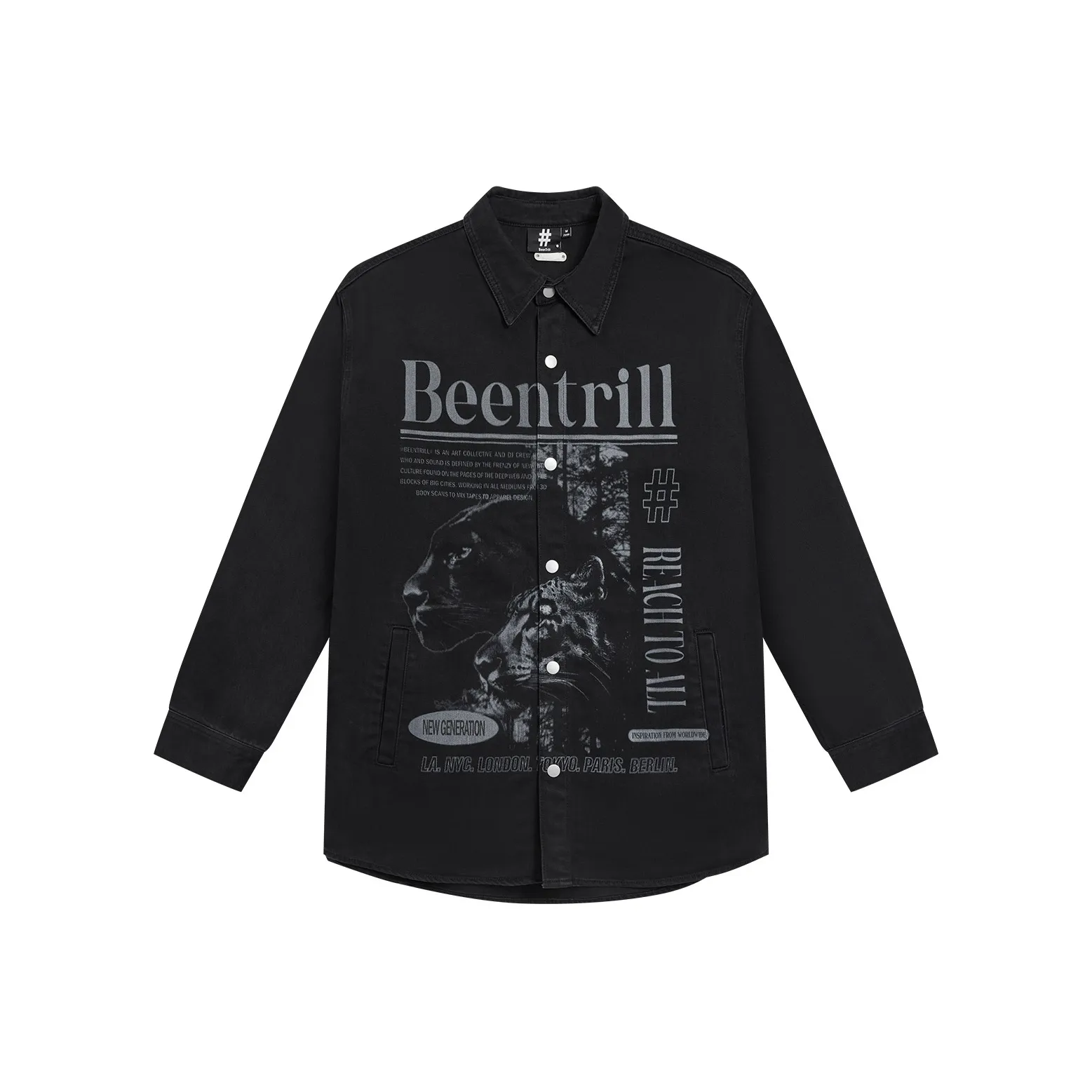 FUN Black Unisex Shirts FUN Черные Унисекс Рубашки