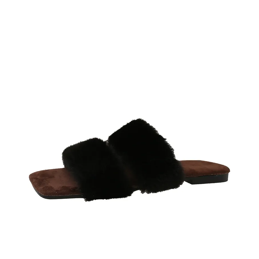 Puppytown Резина Французский Планшет Пушистые Тапочки Женские