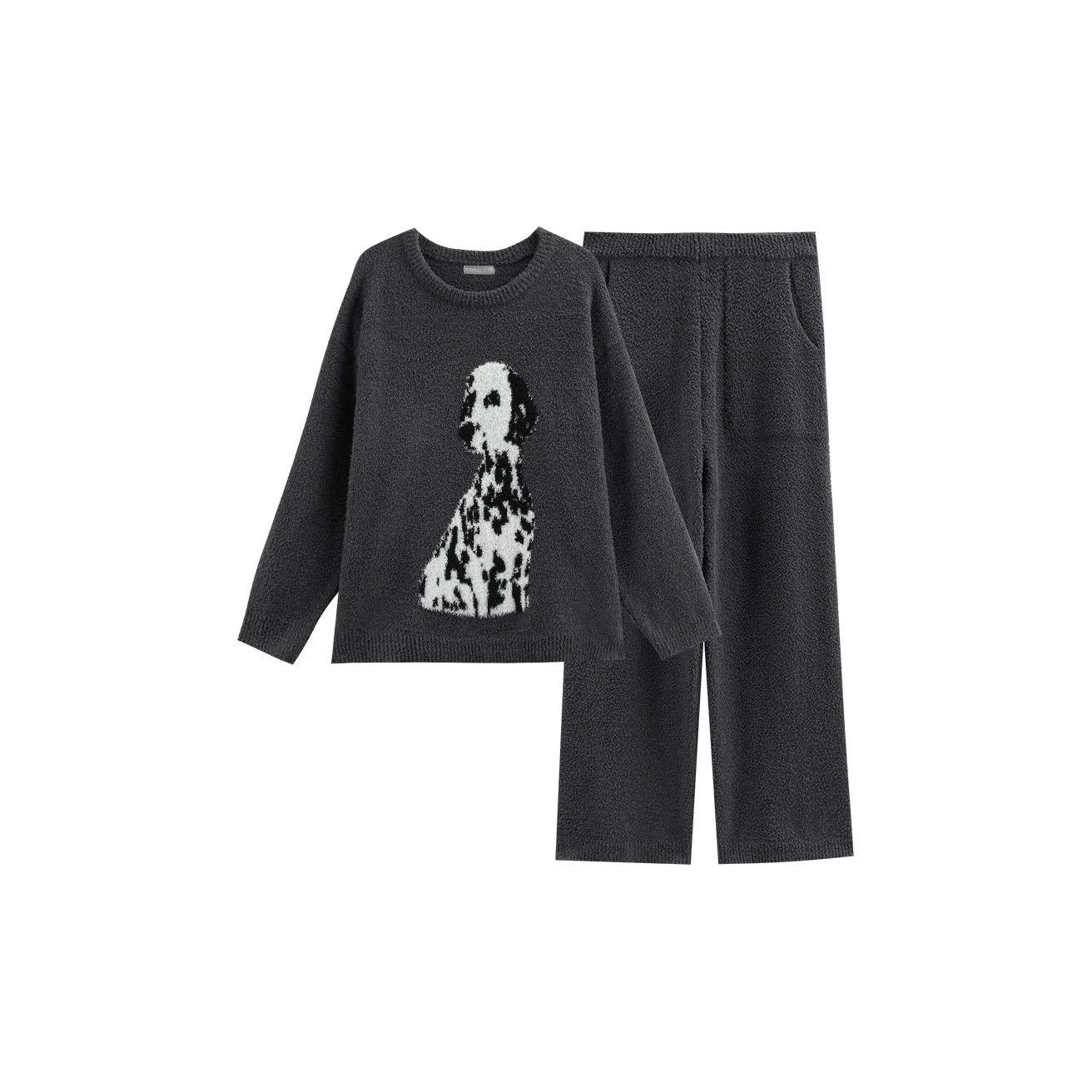 Same Language Пижамный комплект Женские Alocasia Черный Пятно Собака