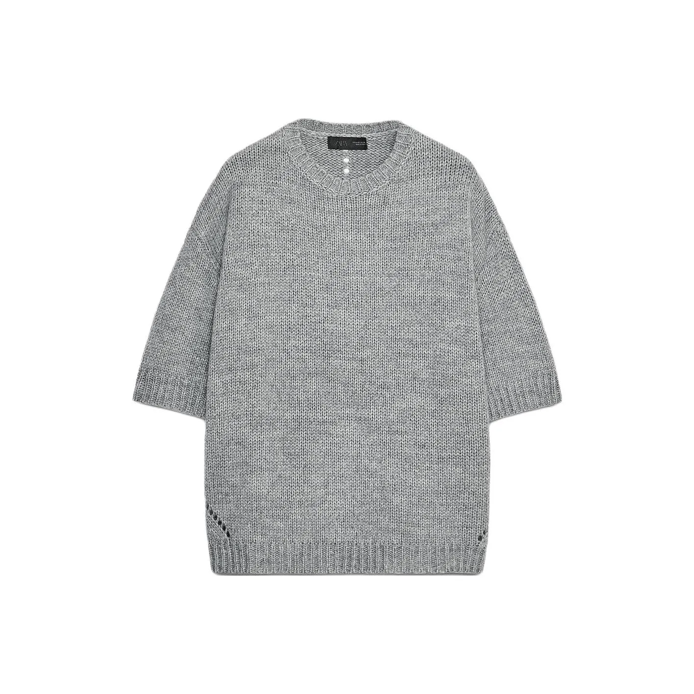 ZARA Зебра с принтом Серый Женский Свитер