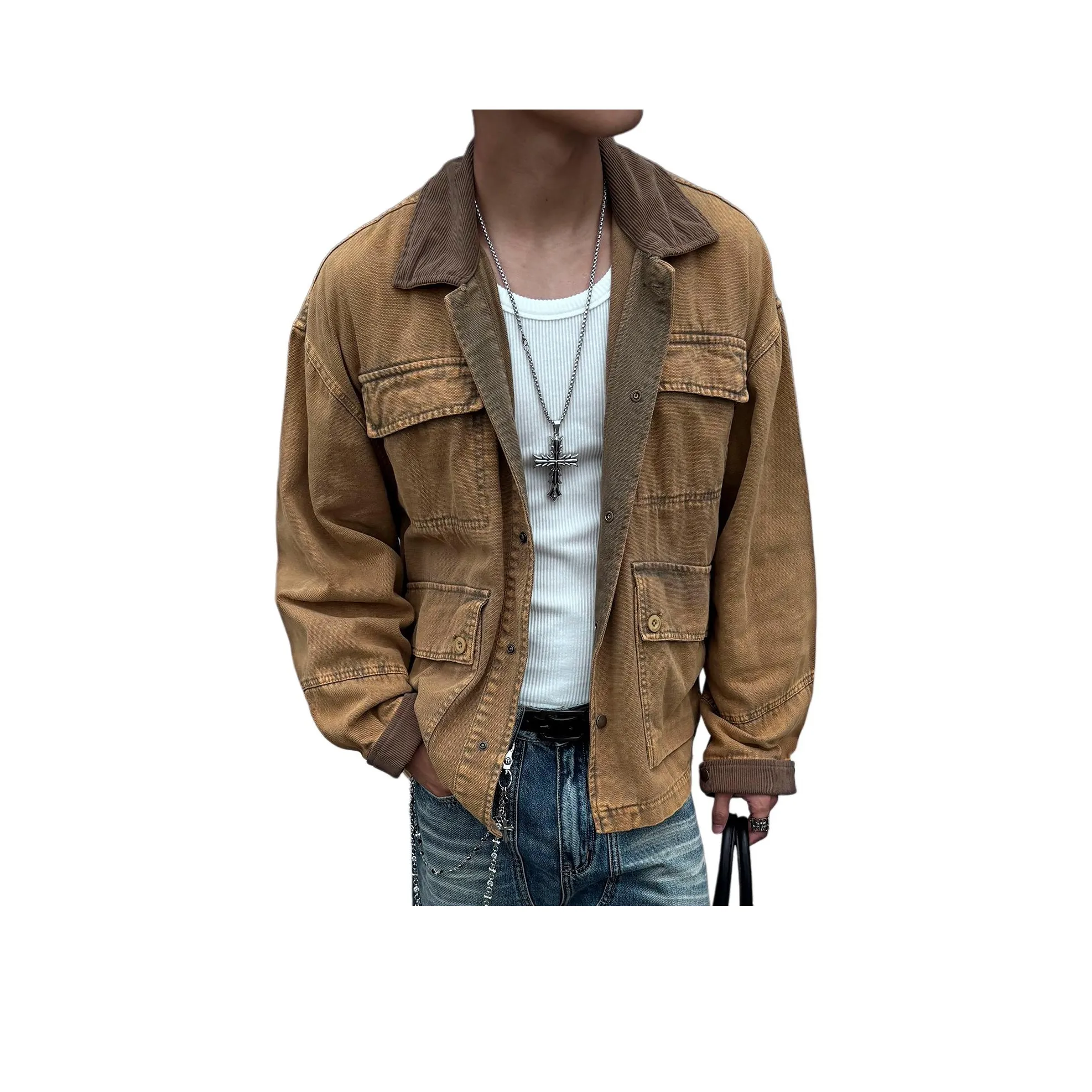 KUXIANSENWENYI Унисекс Джинсовые куртки