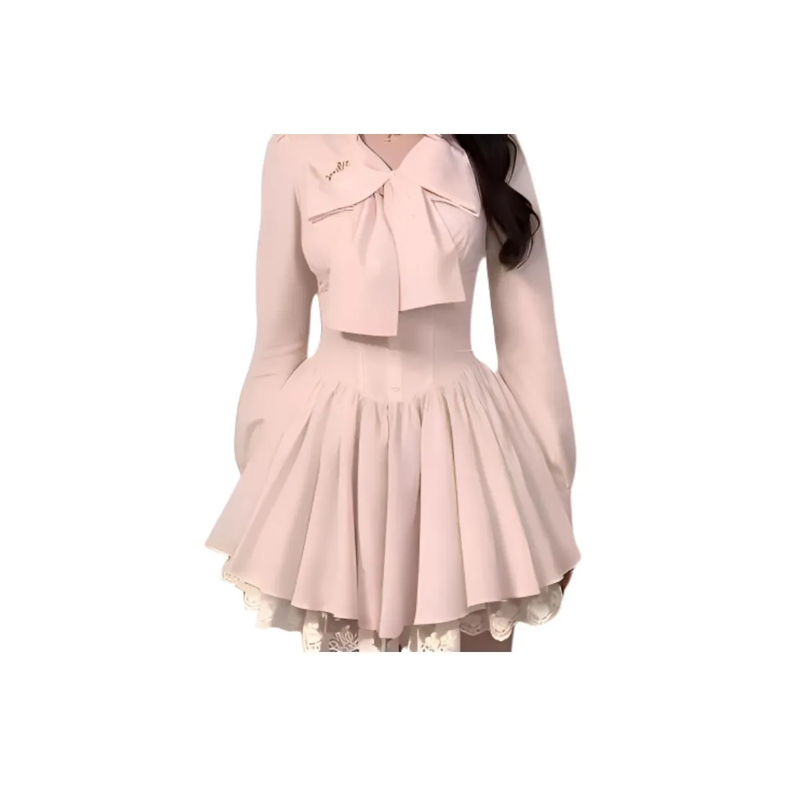 SECFLY OFFICIAL Длинное платье с длинными рукавами женское