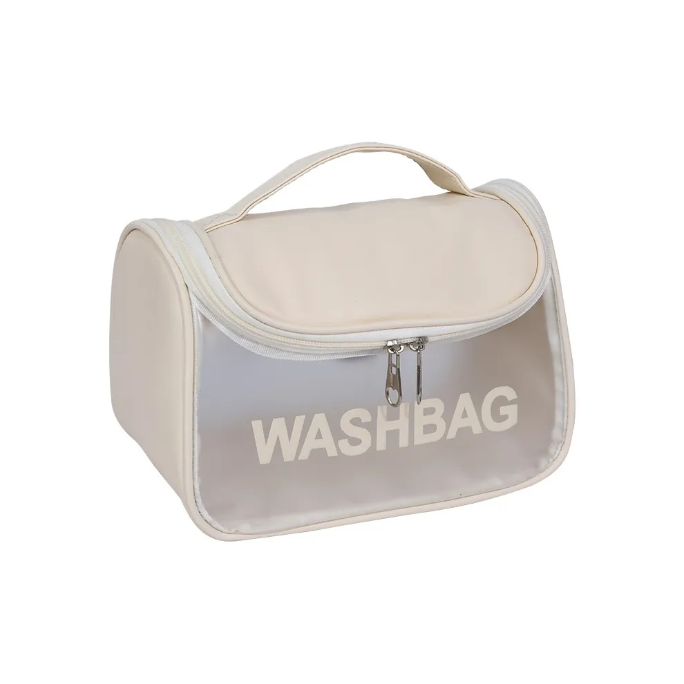 DIFFERENT FACES ПВХ Сумки для хранения Путевые косметички Косметички Женские Pearl White
