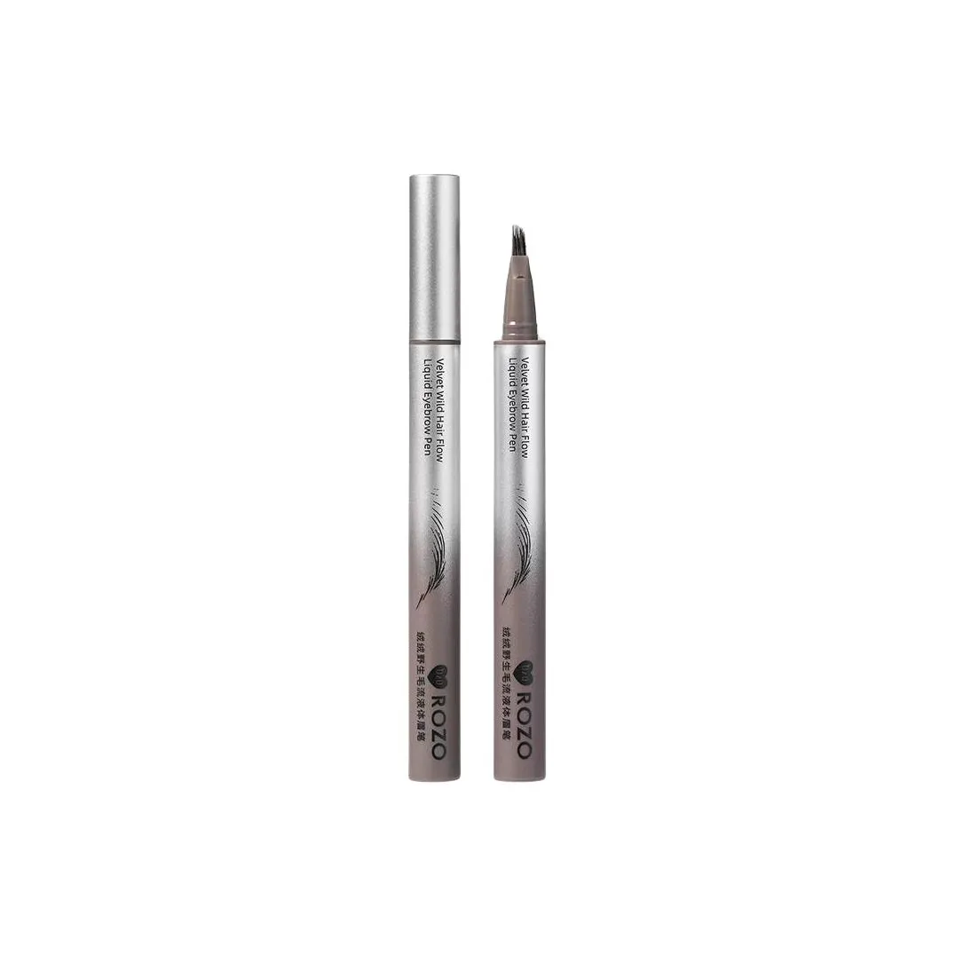 ROZO Бархат Дикий Волосы Flow Жидкость Eyebrow pencil Z01# Серый Коричневый