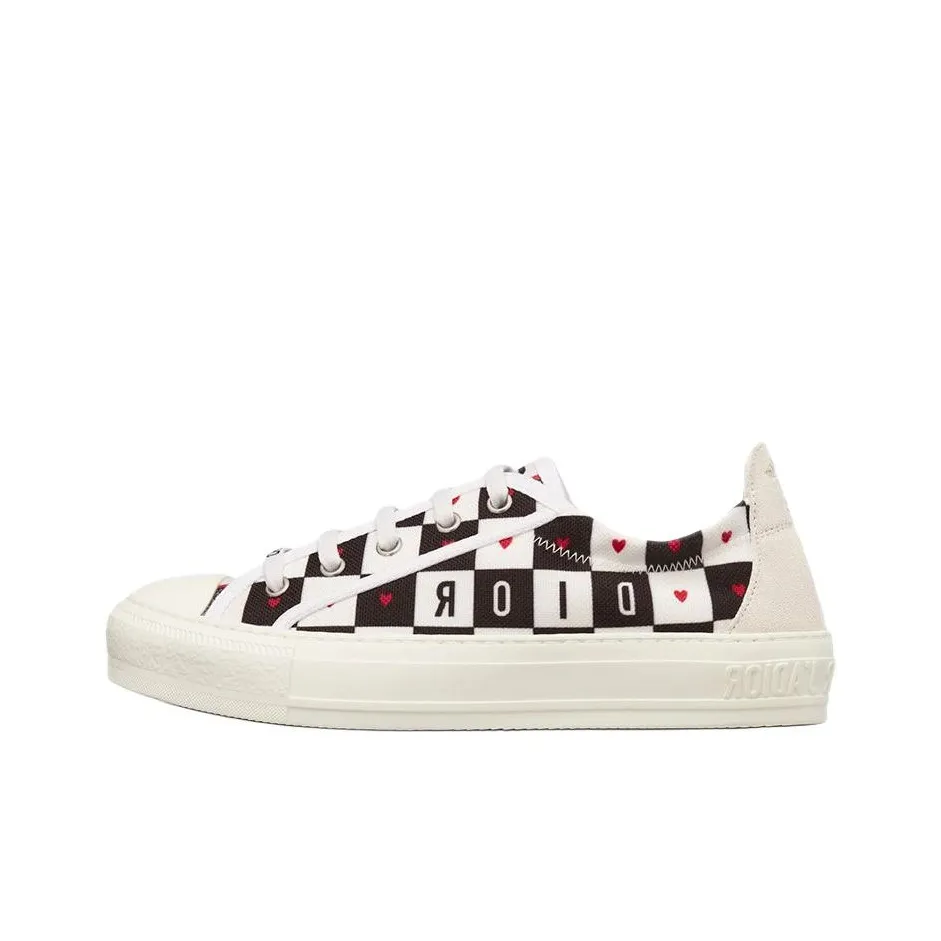 DIOR Walk'n'DIOR Canvas Shoes Women's Low Top White/Black/Red
