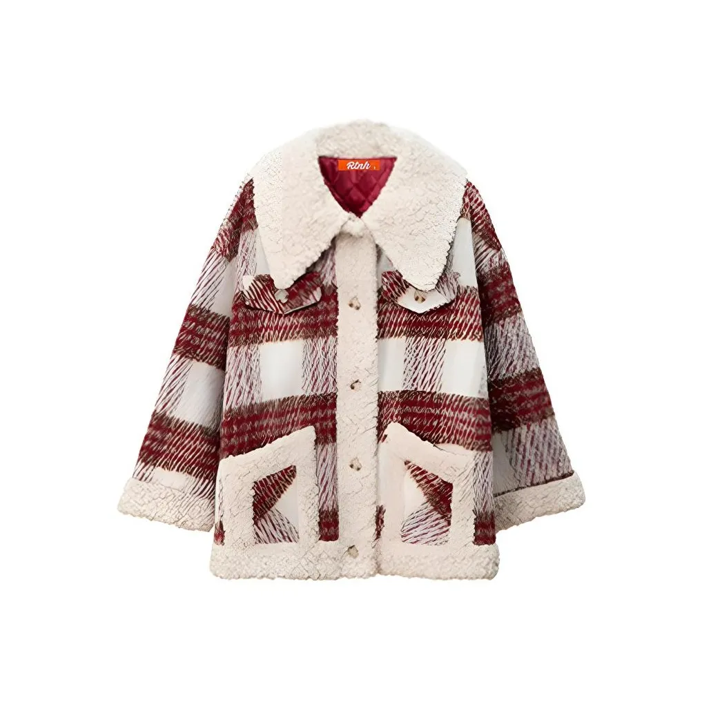 RTNH Клетчатый Женские Бархатные Куртки