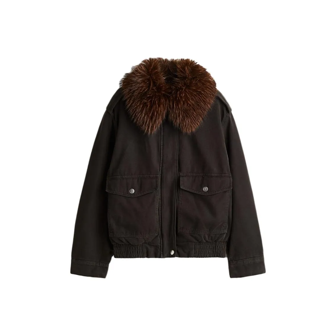 H M Темно-коричневые женские куртки