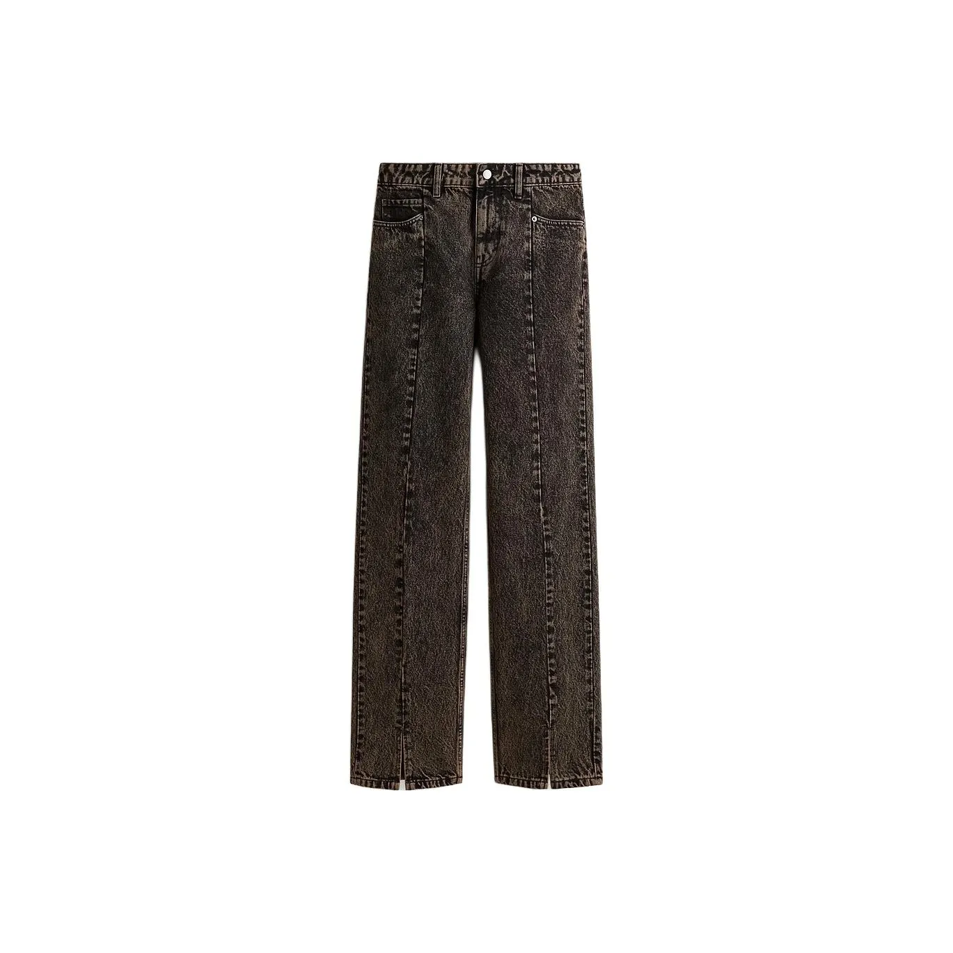 H M Темно-коричневый Washed Женские Джинсы