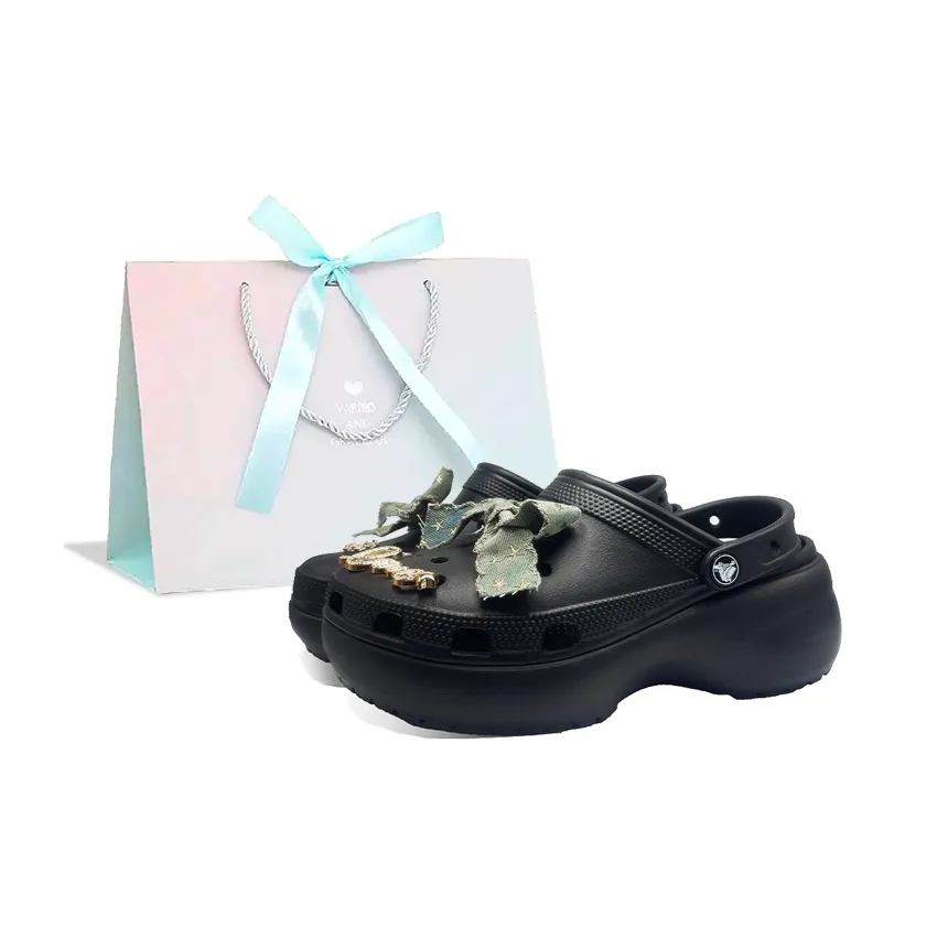 Crocs Classic Platform Clog Тапочки Женские Черные