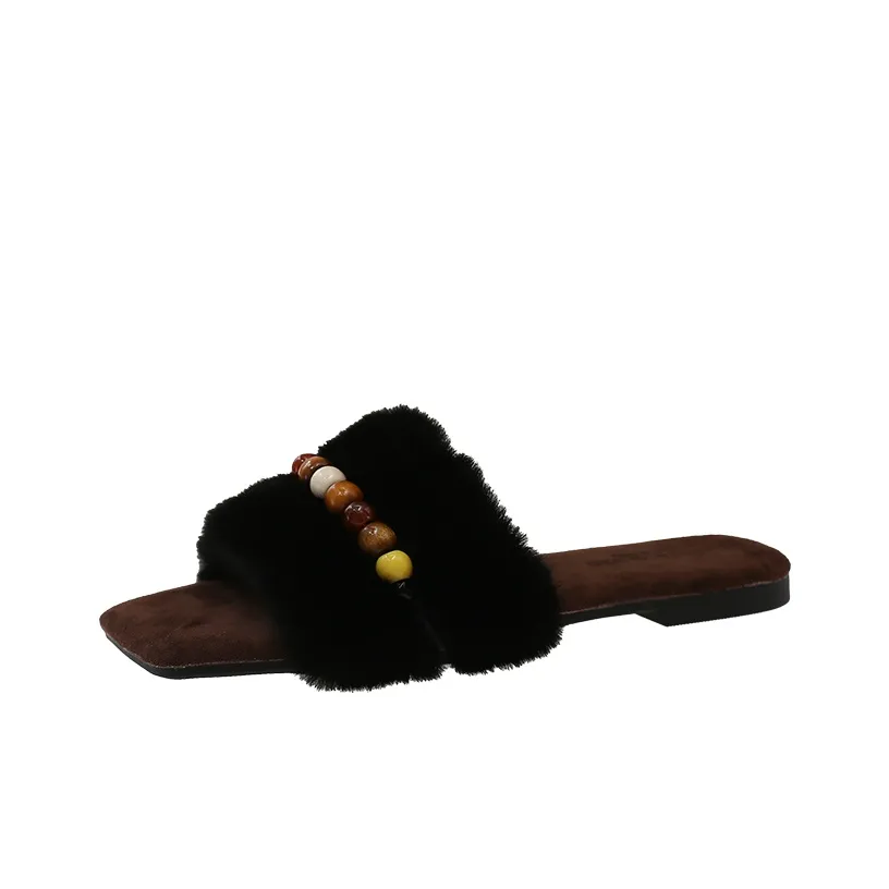 Puppytown Резиновые Тапочки с Кисточками и Бусинами Женские