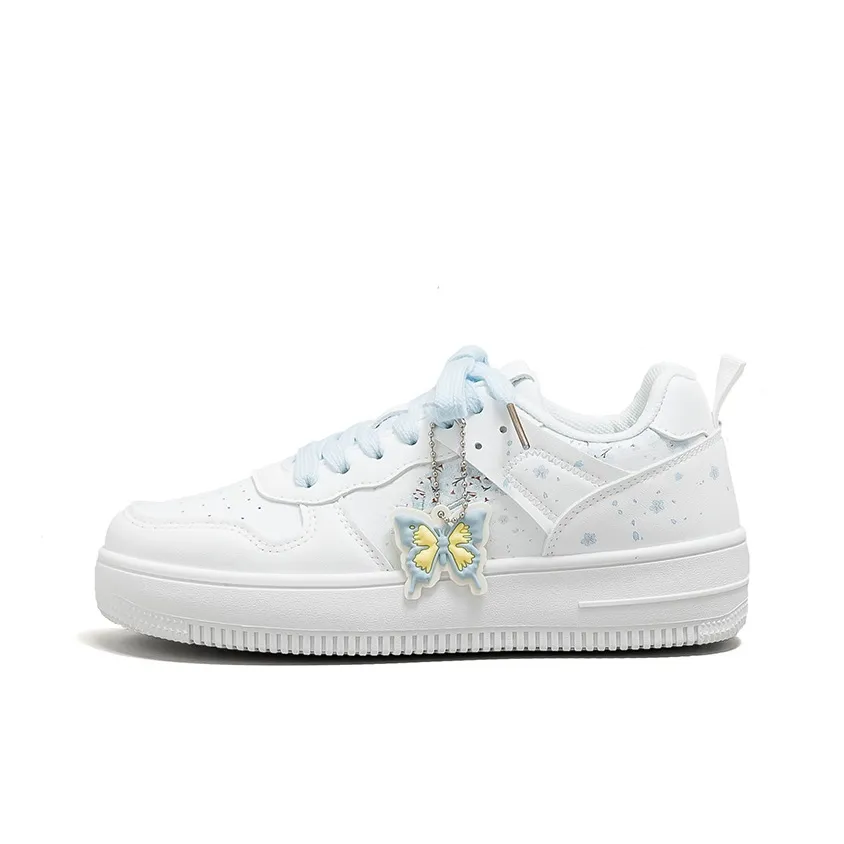 Warrior Покрытие визуально увеличивает рост Устойчивые к истиранию Легкие Низкие Кроссовки для скейтбординга Женские Белые Синие