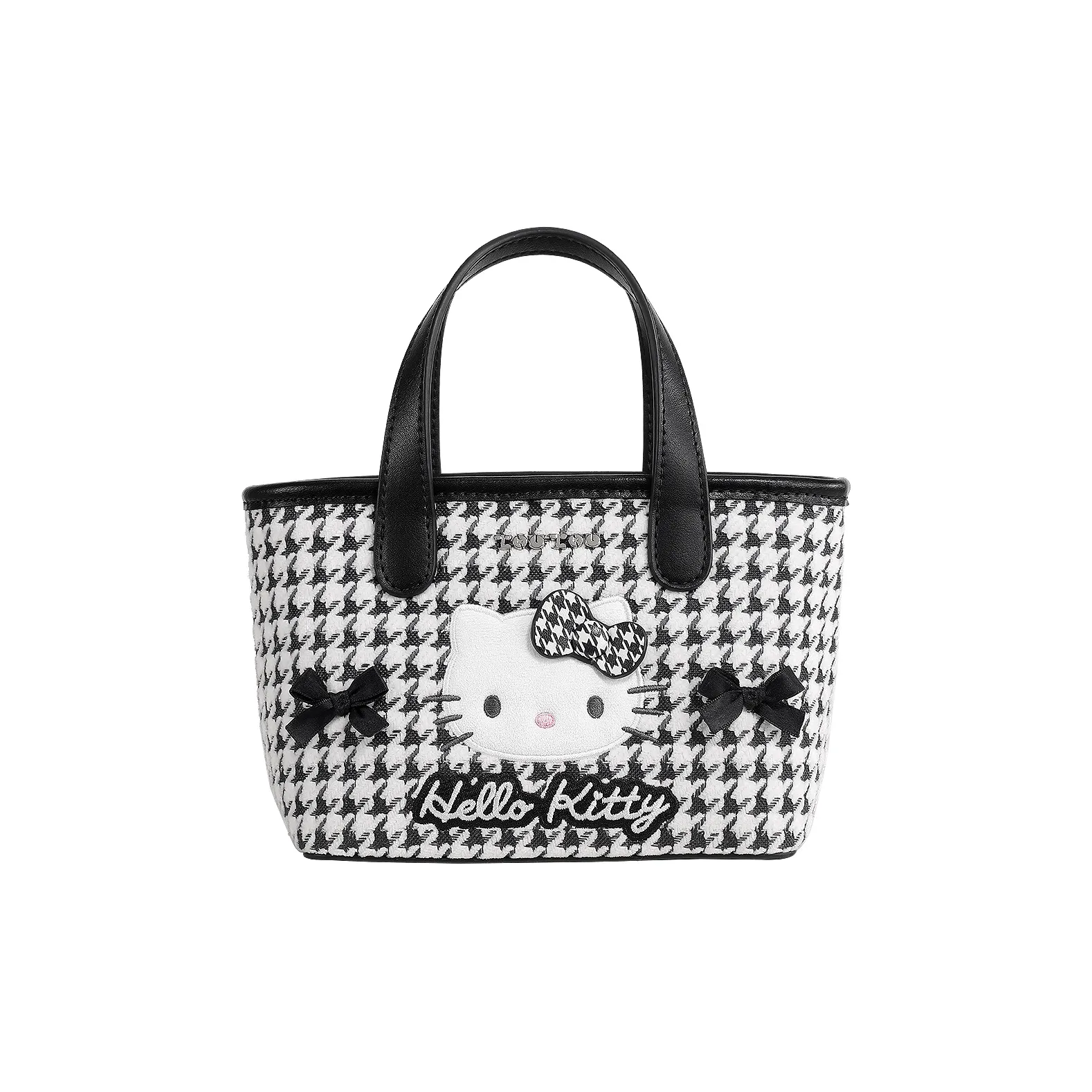 TOUTOU Hello Kitty Хелло Китти Ткань Синтетическая кожа Сумка Обычный Женский Oreo Черный