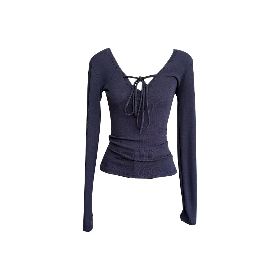 KYKW Темно-синие женские футболки T