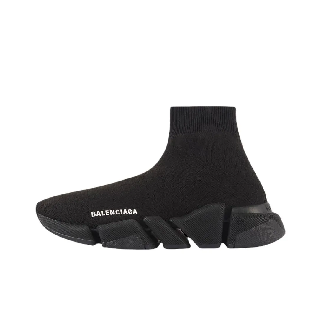Balenciaga Speed 2.0 Casual Shoes Women's High Top Black