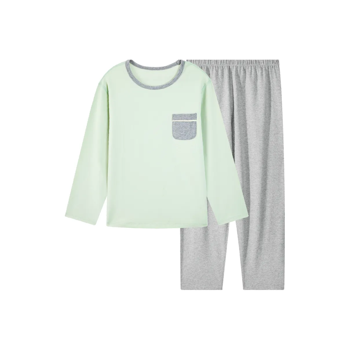 Euv Пижама Домашняя одежда Комплект Осенний Зимний 2 Штуки Минималистский стиль Многоцветный Детский