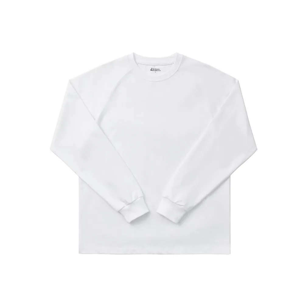 EXPM Белая длинная рубашка с длинным рукавом Мужская T-рубашка