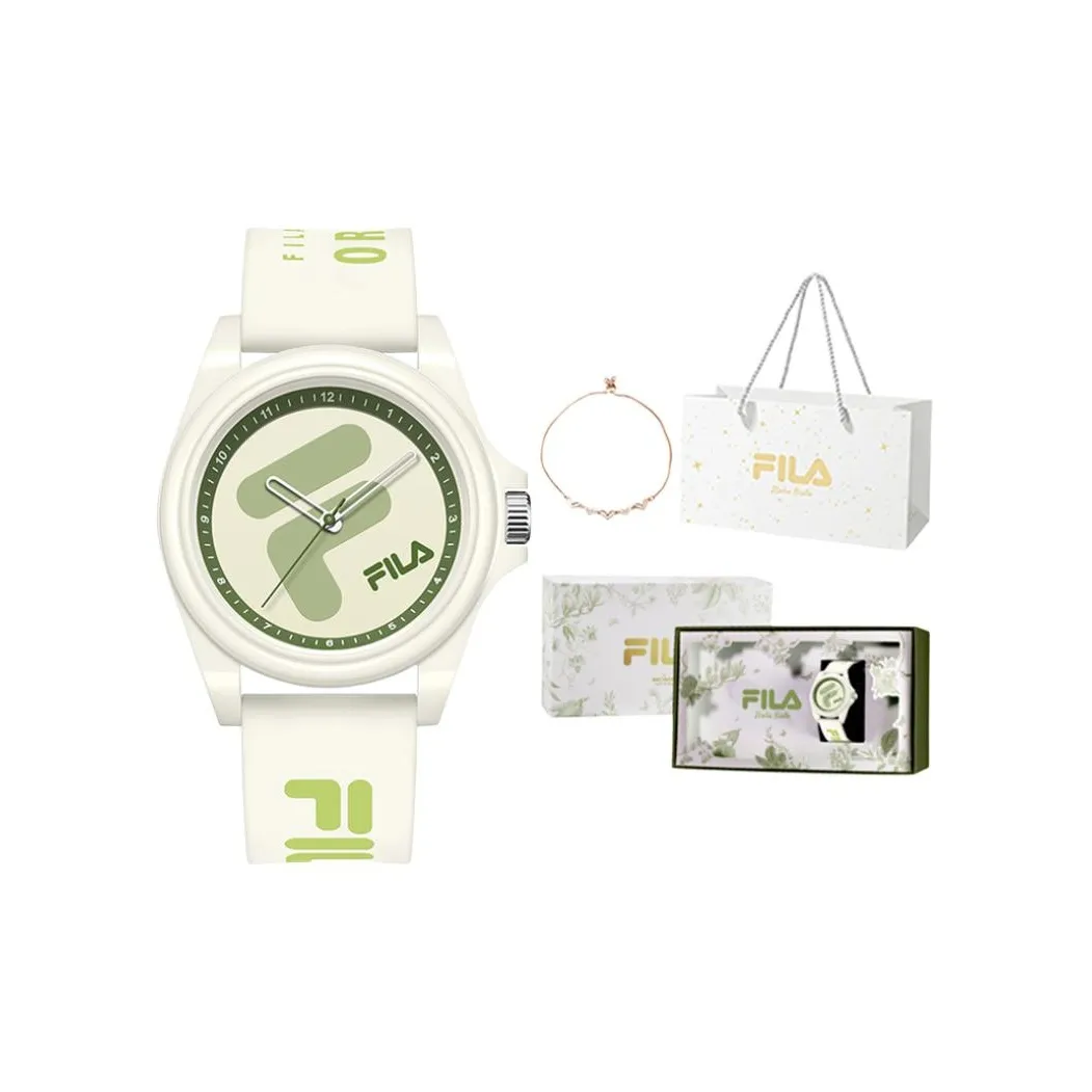 FILA Miracle Flower Collection Наручные часы Кварцевый механизм Силиконовый ремешок Бежевый циферблат Унисекс First Encounter Коробка