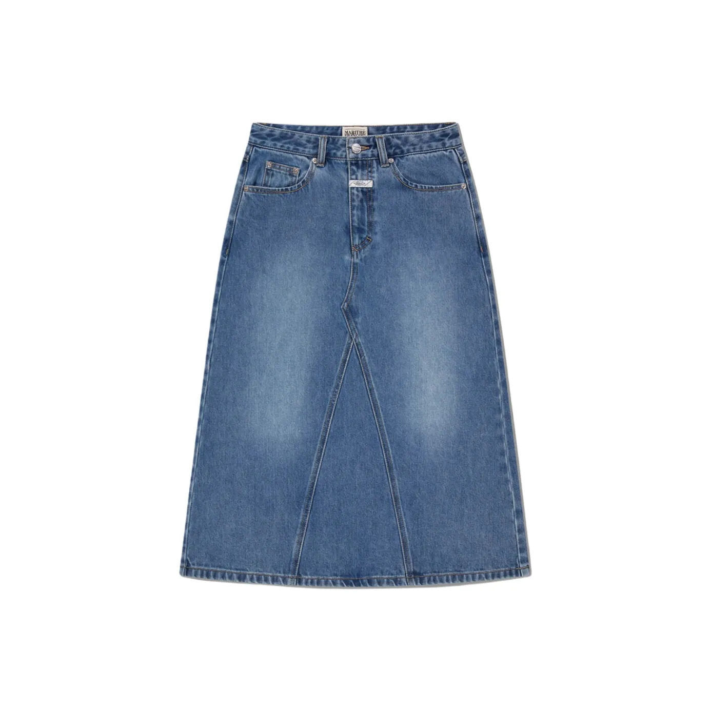 Marithe Francois Girbaud FW25 Denim Длинная Юбка Женская