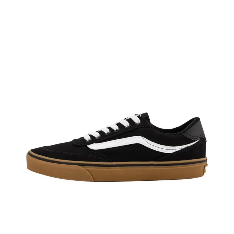 Vans BROOKLYN LS Slip-Resistant Abrasion-Resistant Low-Top Skateboard Shoes Men's Black White