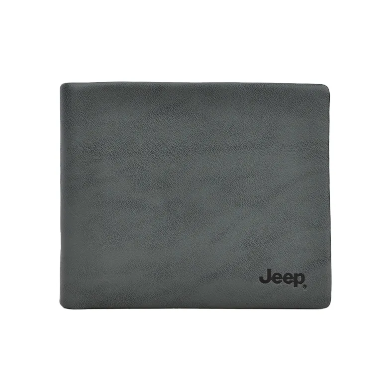 Jeep Натуральная кожа Кошелек Мужской Узор Черный Бетонный Серый Винтажный Кофейный