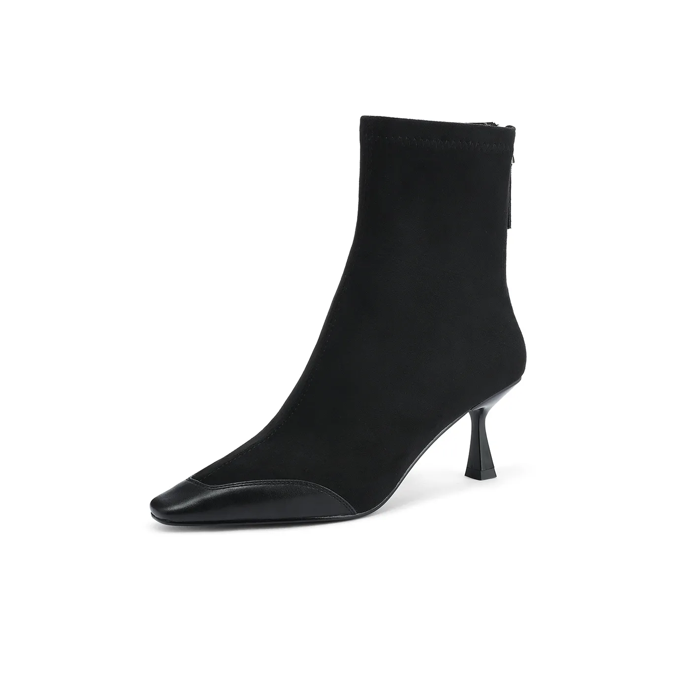 FMM Женские 2025 Осенне-зимние Тонкие Высокие Ботильоны из Замши для Бизнеса и Коммутирования Тонкие Женские Ботинки