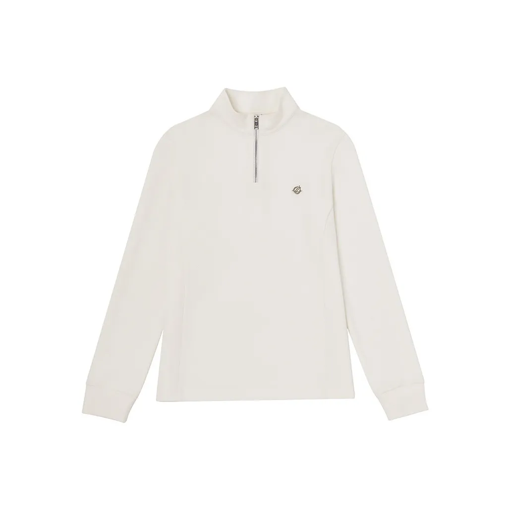 GOLF Металл Логотип Полузастежка Stand Collar Casual Удобный Длинный рукав Т-Рубашка Женская