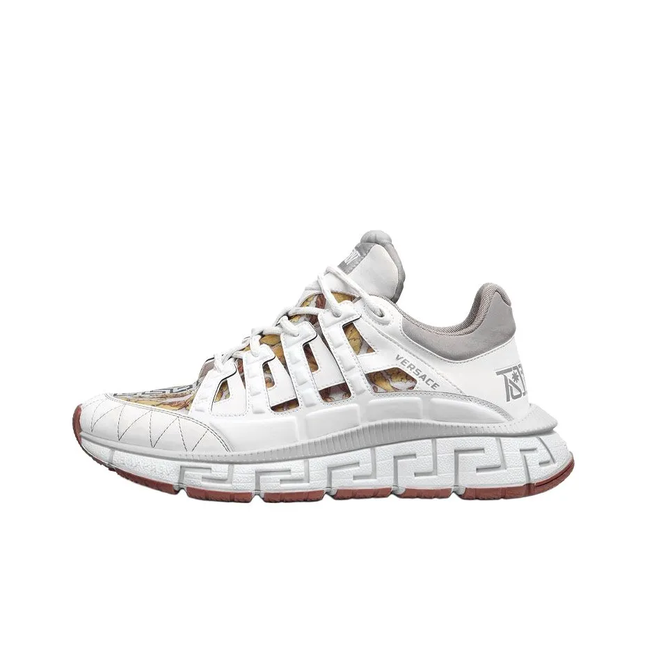 VERSACE Trigreca Casual Shoes Men Low Top White/Gray