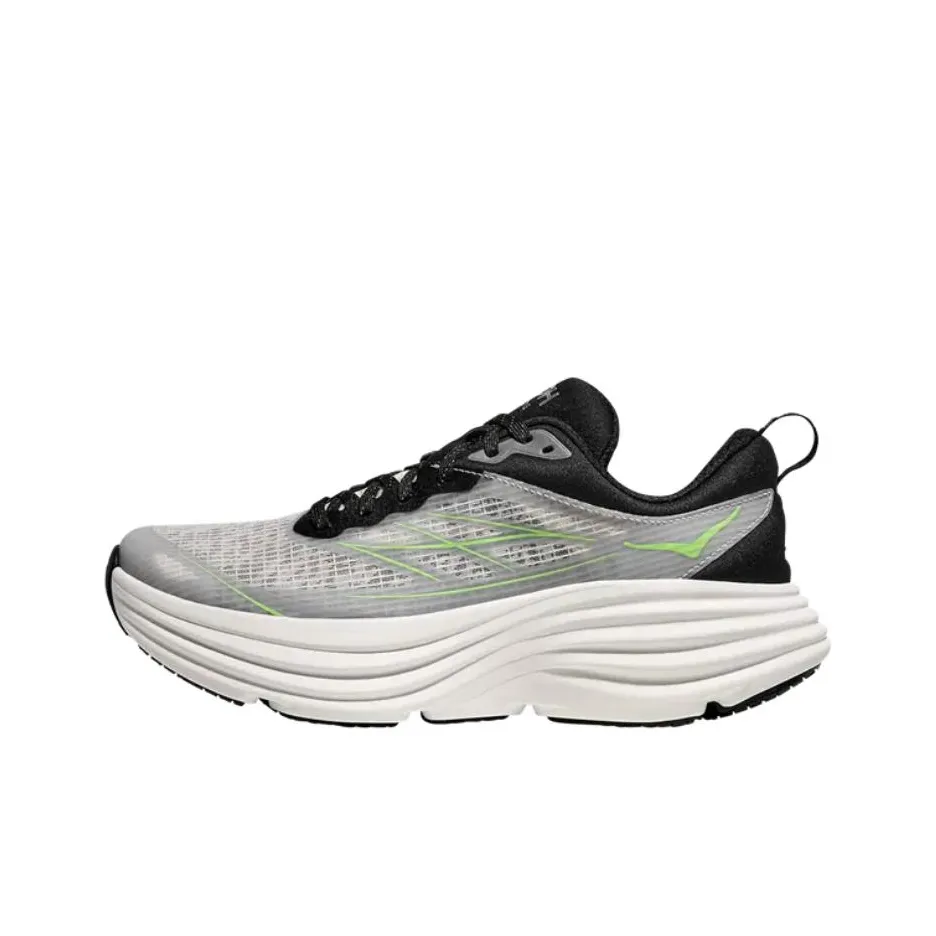 HOKA ONE ONE Bondi 8 Low Топ Беговые кроссовки Мужской Серый Черный