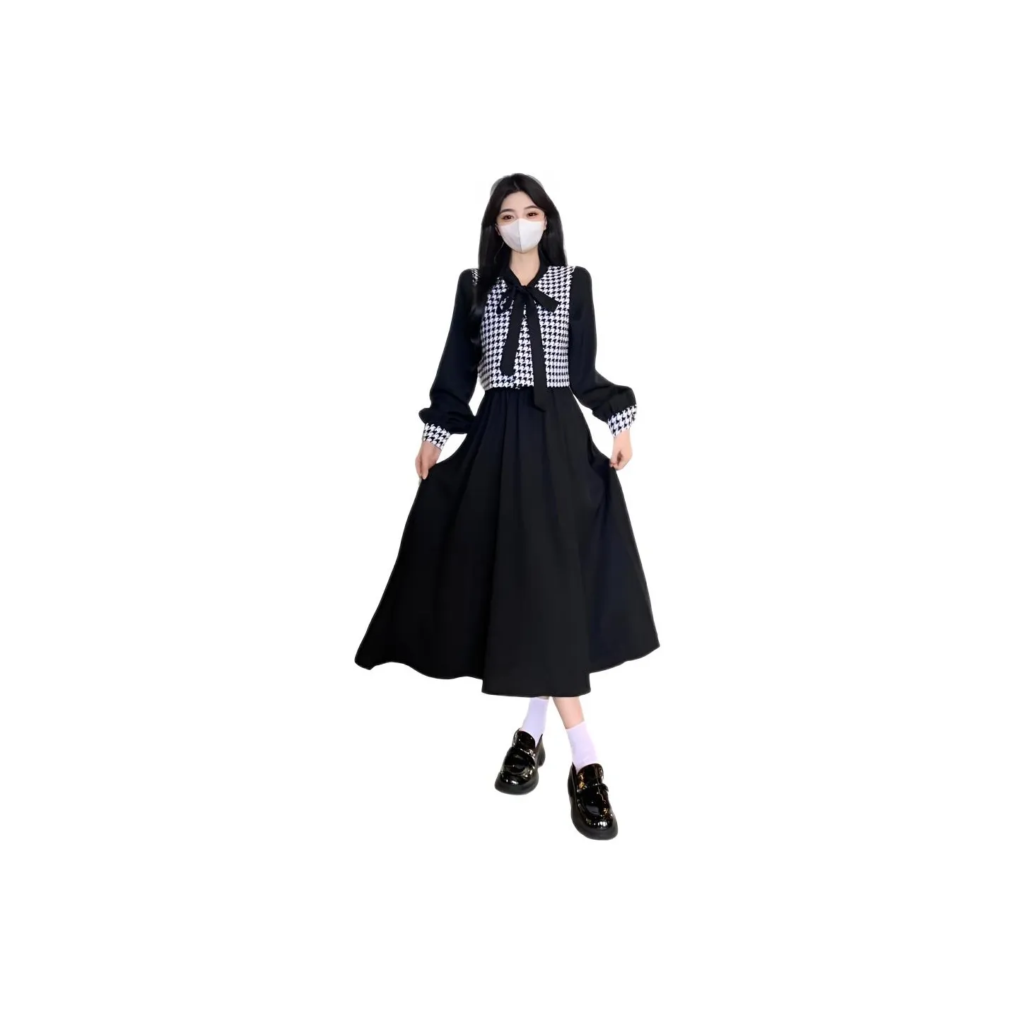 Genius Pooh Длинное платье с длинными рукавами женское