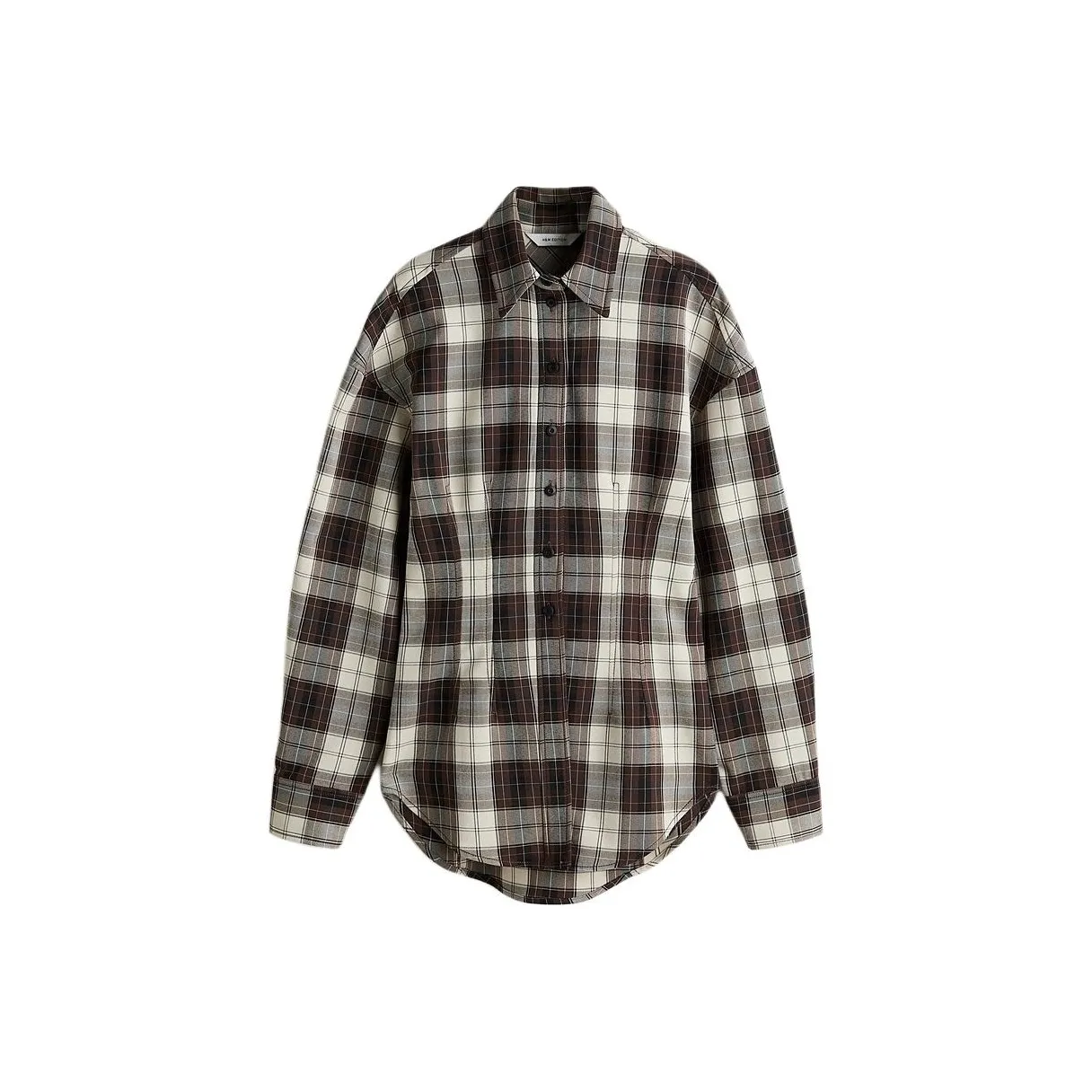 H M Коричневый Клетчатый Женские Рубашки