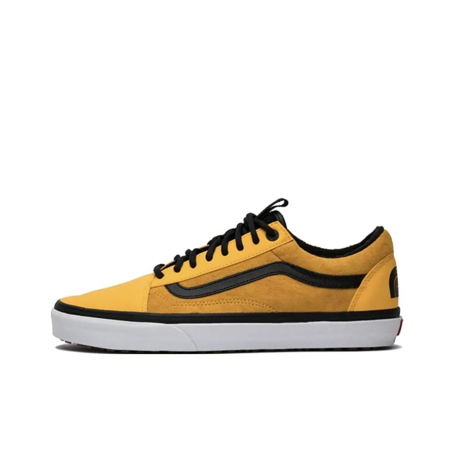 The North Face X Vans Old Skool Collection Skateboard Shoes Unisex Low Top Yellow/Black