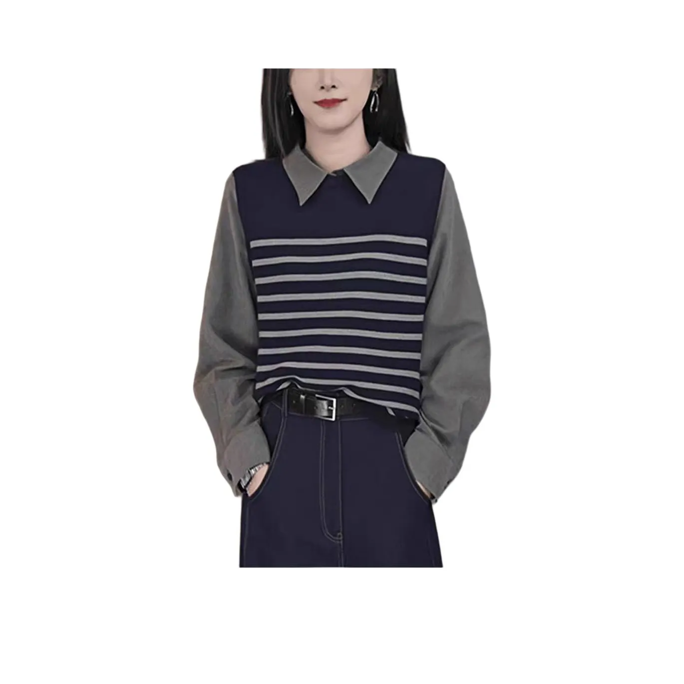 LADYXIEXIE Серый Женский Трикотаж