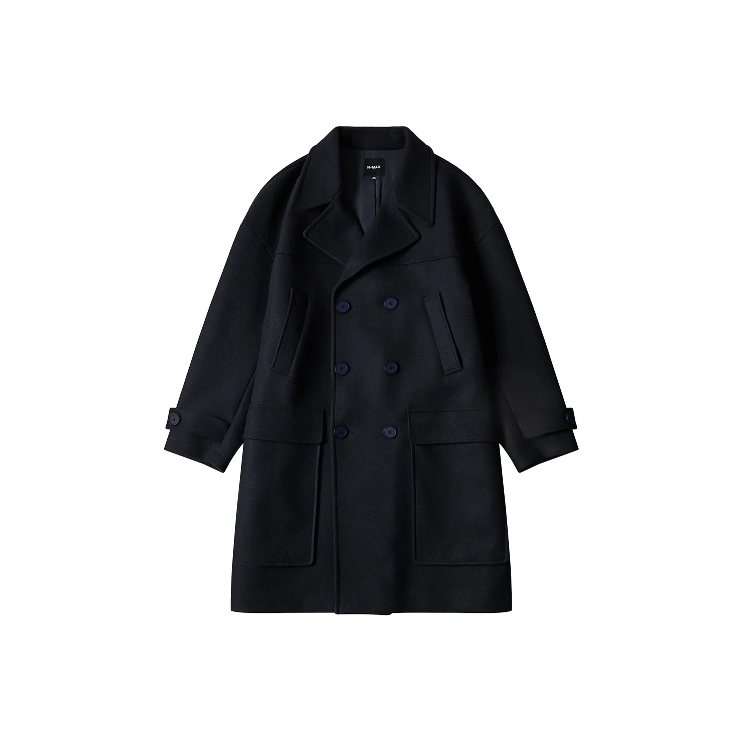 N Max Темно-синий Синий Унисекс Пальто