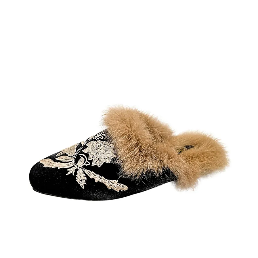 Puppytown Резиновая подошва противоскользящие тапочки в китайском стиле хлопок домашние тапочки женские