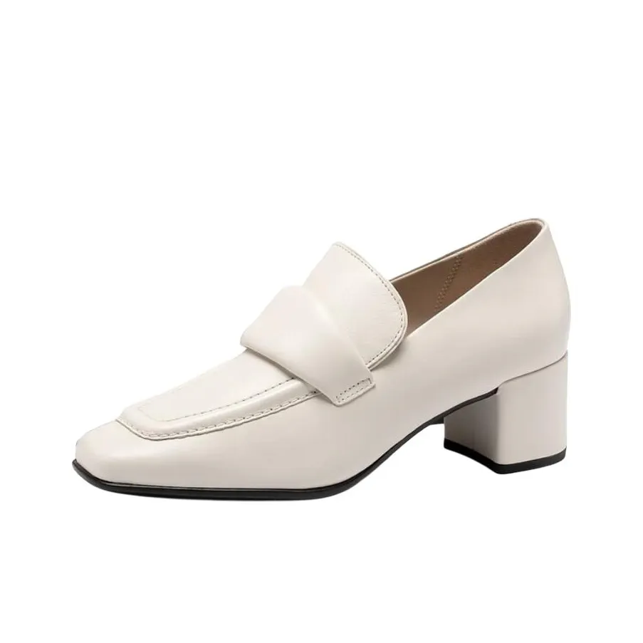 Ecco Квадратный каблук Высокие каблуки Женские Экрю