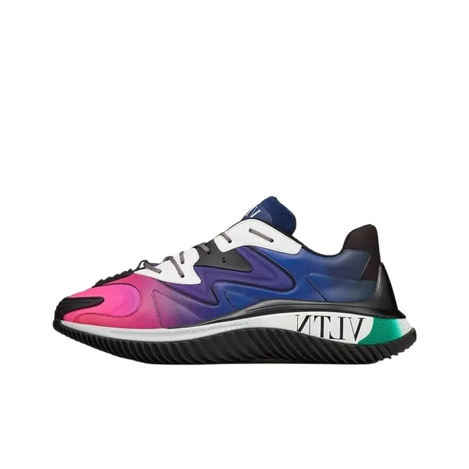 Valentino Wade Runner Casual Shoes Men Low Top Black/Blue/Purple