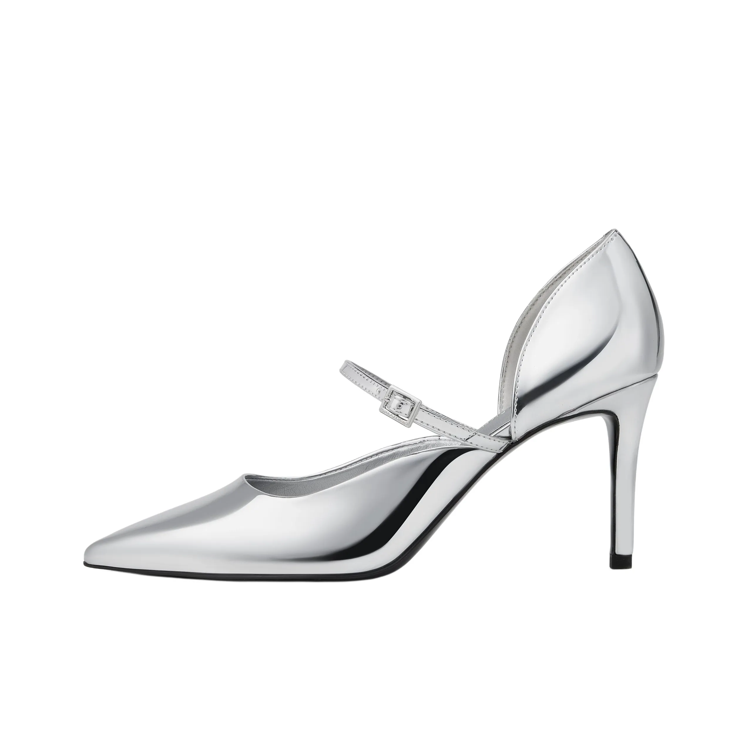 CHARLES KEITH Маленький CK Узкий каблук Высокие каблуки 8,1 см Женские Серебристый