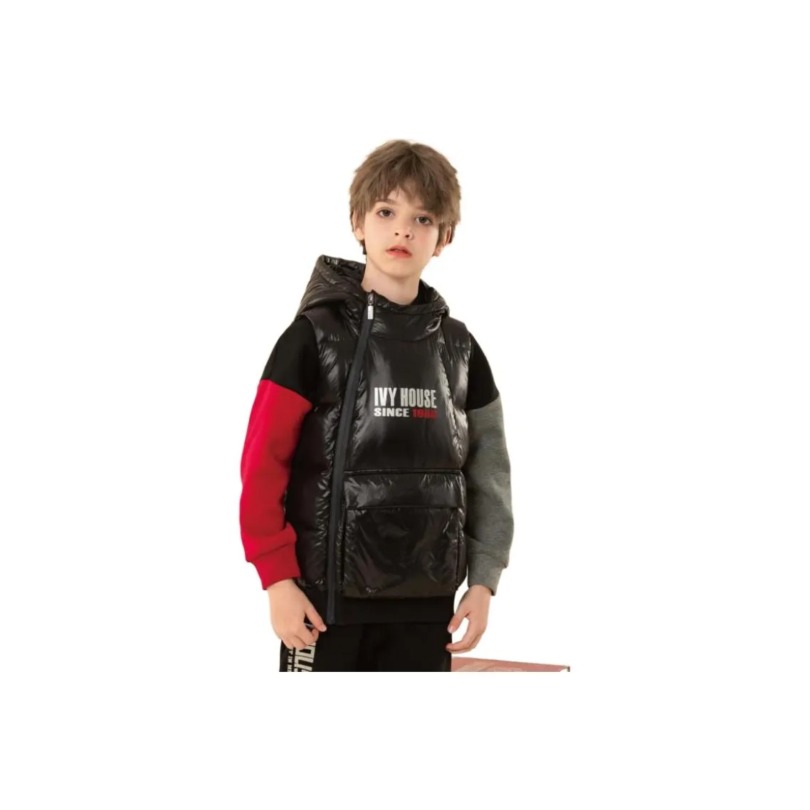 IVY HOUSE Черный Унисекс Пуховый жилет