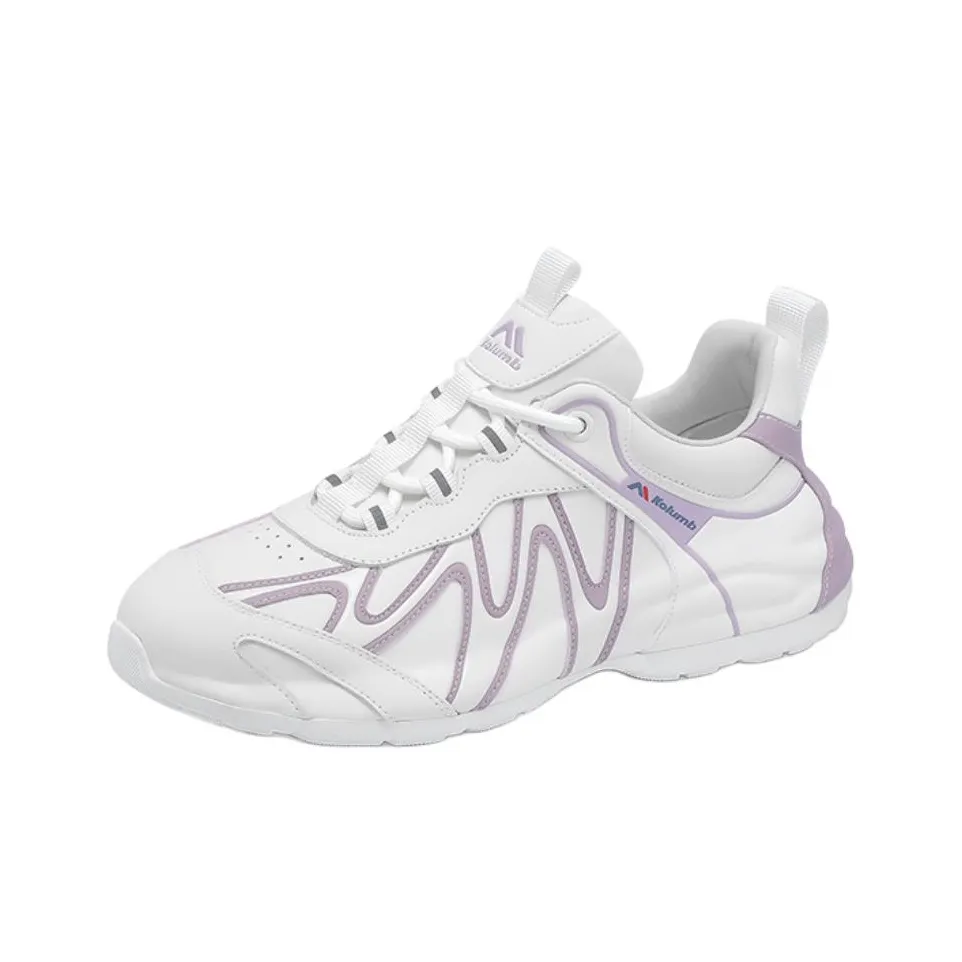 KOLUMB Противоскользящий и Дышащий Низкий Топ Повседневная Обувь Женская Белый Фиолетовый