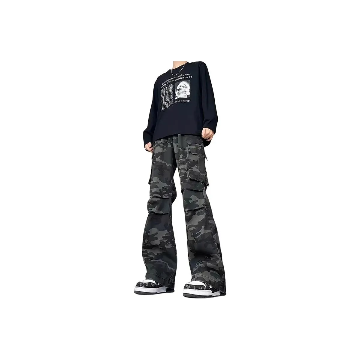 SOUL WORKER Камуфляж Унисекс Карго Брюки