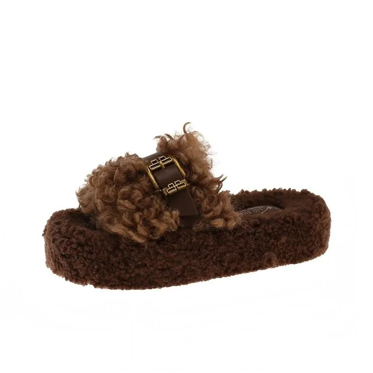 Wuji Резиновые Плюшевые Тапочки для Женщин