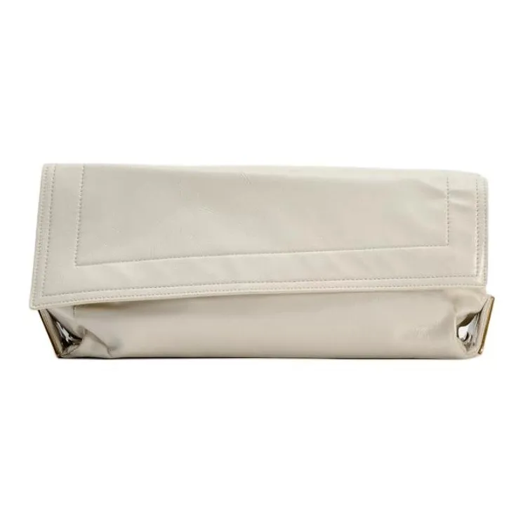 ZARA Полиуретан Клатч Женский Экрю